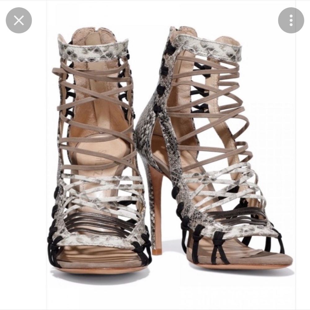 Schultz Snakeskin Heels